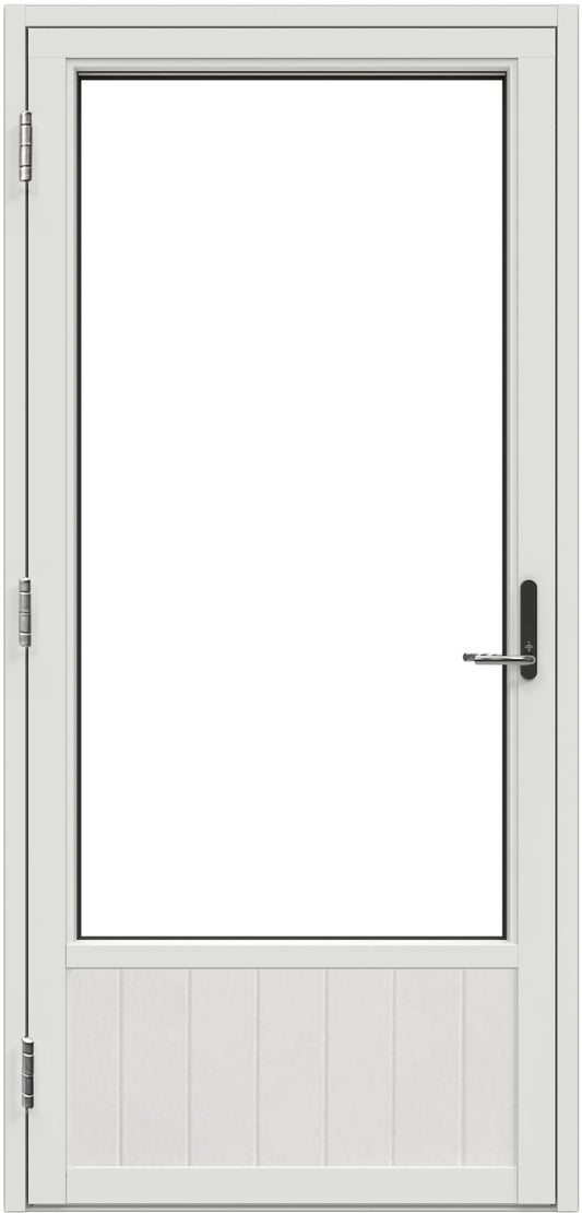 NORDAN SIKKERHETSDØR 80 X 200 45 BR VENSTRE 3-LAG, SIKKERH.GL. 2 SIDER, MODERN PROFIL, HVIT S0502Y