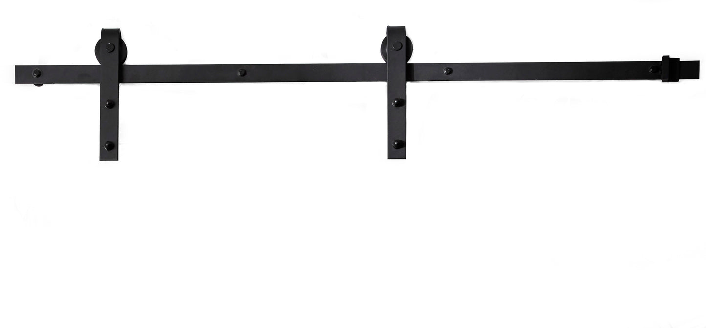 SKYVEDØRSBESLAG FRONTMONTERT RETRO SORT