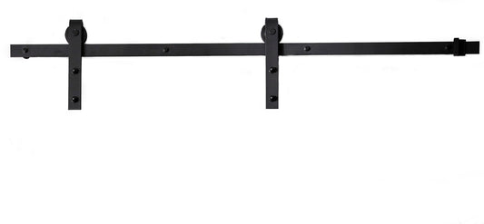 SKYVEDØRSBESLAG FRONTMONTERT RETRO SORT